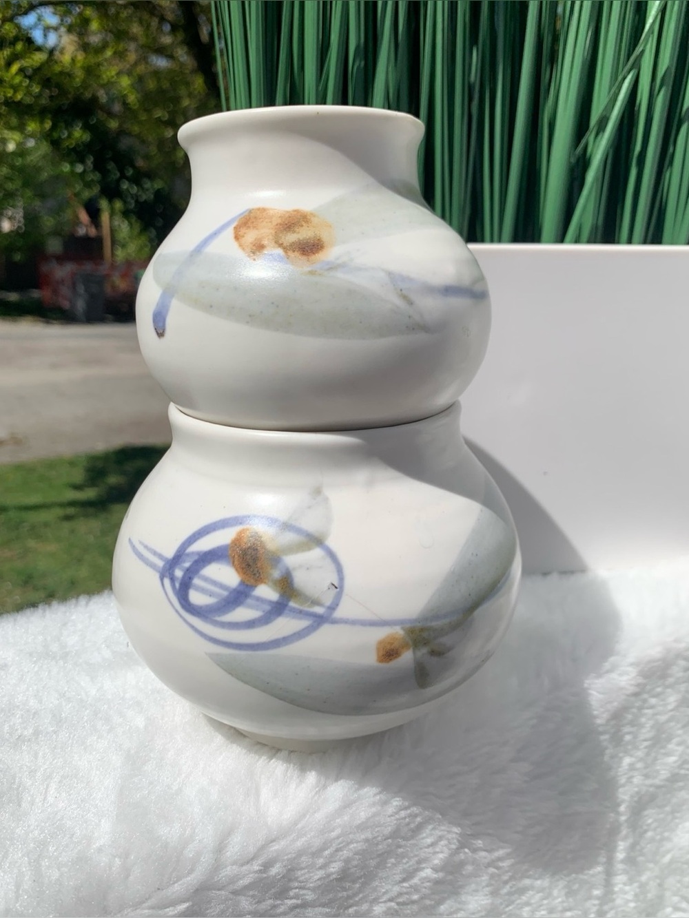 SET SIGNED Japanese 🇯🇵 style🏺 artist 🧑🎨 clay - part of set HAND THROWN CLAY